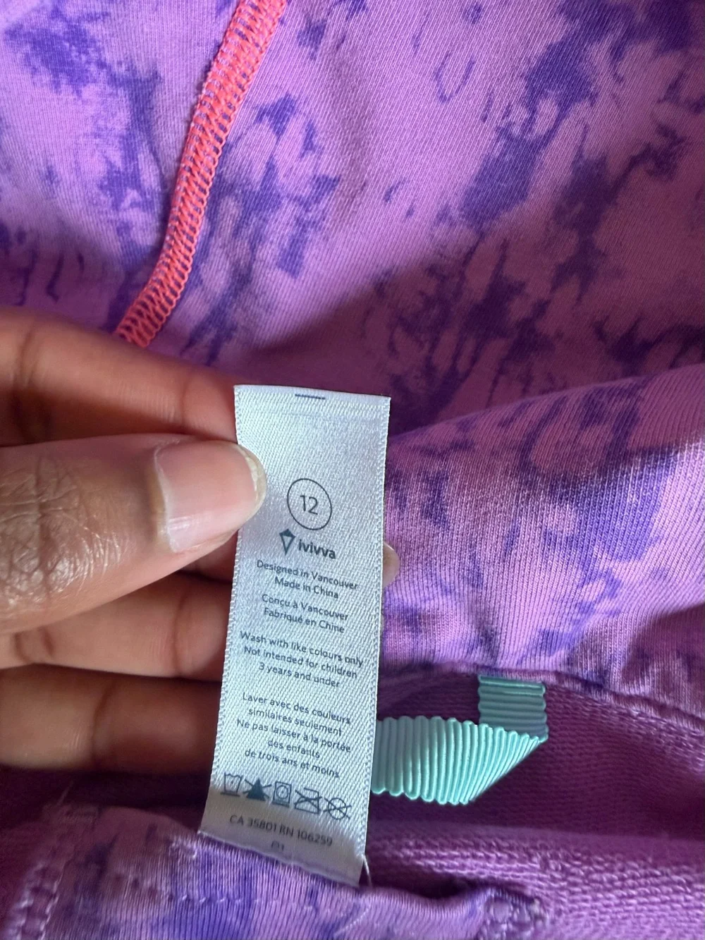 Ivivva lightweight lilac